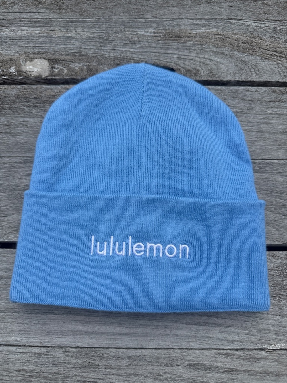 Lululemon Warm Revelation Beanie Hat Logo Sinatra Blue OS NWT Merino Wool ❄️